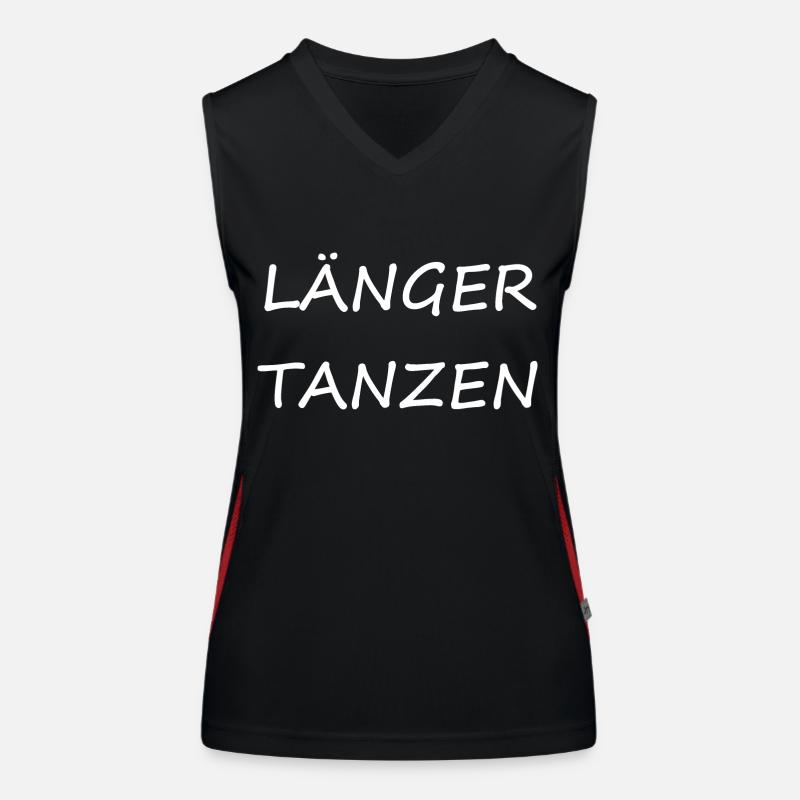 länger tanzen Funktionelles Kontrast-Tank Top für Frauen