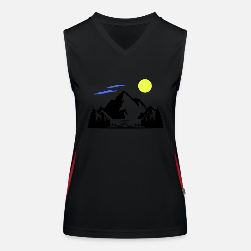 Mountains Women's Functional Contrast Tank Top