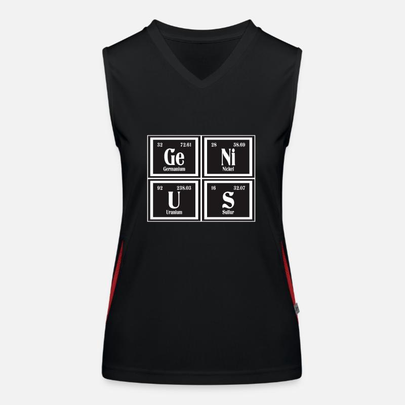 Genius | Periodensystem der Elemente Funktionelles Kontrast-Tank Top für Frauen