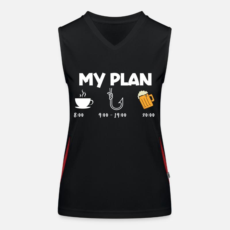 Mon plan pêche Débardeur respirant contrasté Femme