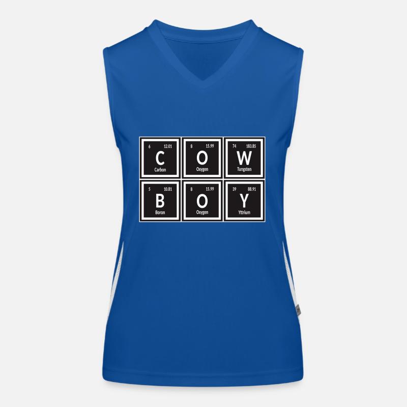 Cowboy | Periodensystem der Elemente Funktionelles Kontrast-Tank Top für Frauen