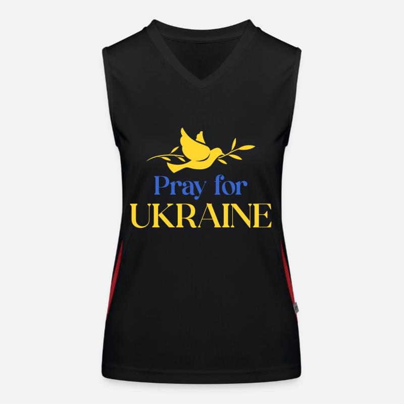 Pray for Ukraine Funktionelles Kontrast-Tank Top für Frauen