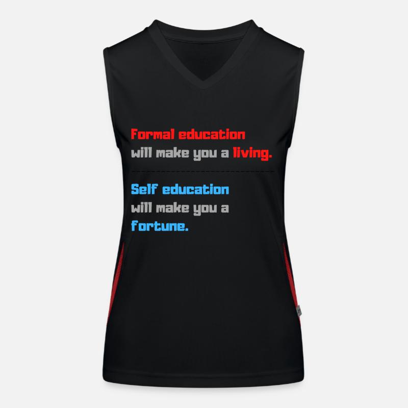 Quotes Educational Quotation Women's Functional Contrast Tank Top