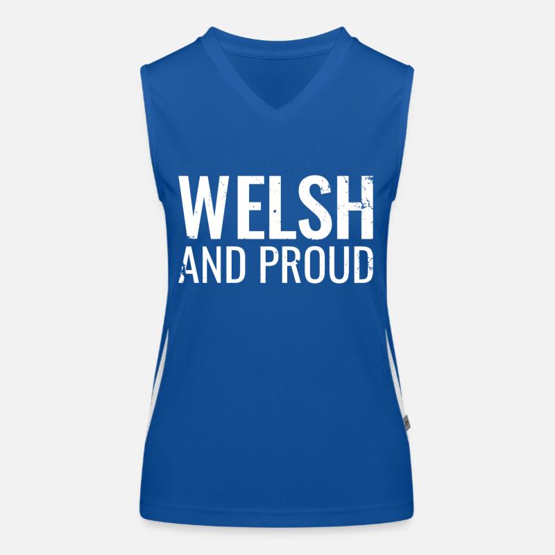 Welsh And Proud Wales Walisisch Waliser Funktionelles Kontrast-Tank Top für Frauen