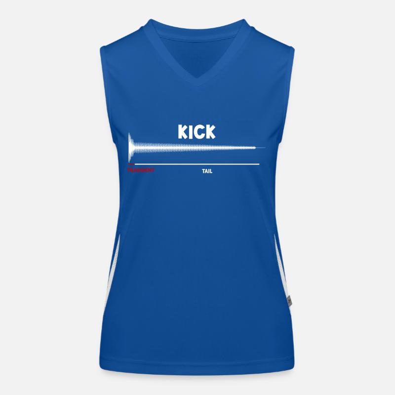 Synthesizer Kick Drum Synth DAW Transient Tail Women's Functional Contrast Tank Top