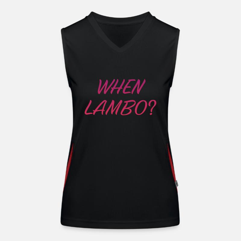 WHEN LAMBO REDLIGHTS Women's Functional Contrast Tank Top
