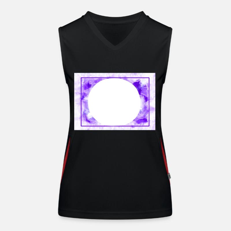 zenaText - Women's Functional Contrast Tank Top - black/red