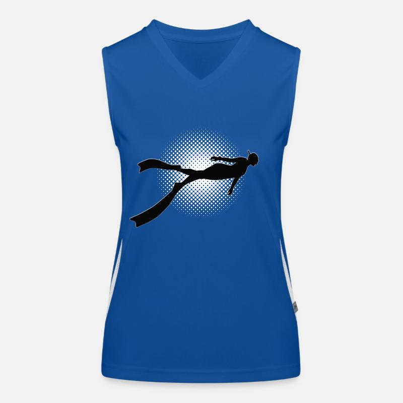 Tauchen Funktionelles Kontrast-Tank Top für Frauen