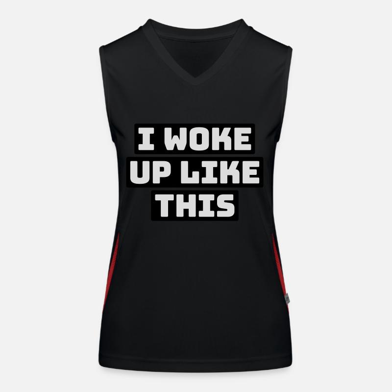 Je me suis réveillé comme ça Débardeur respirant contrasté Femme