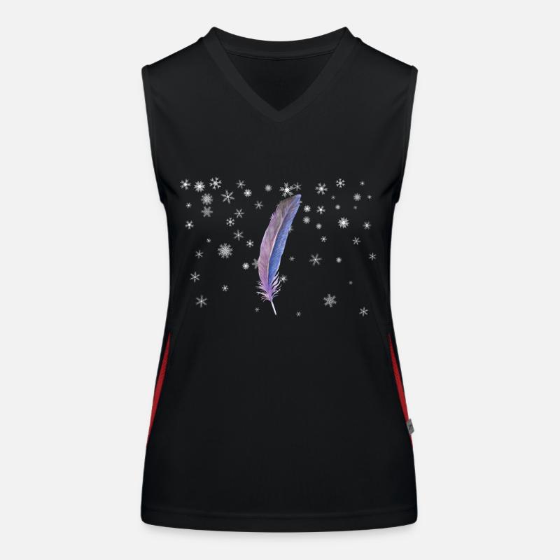 Feder Funktionelles Kontrast-Tank Top für Frauen