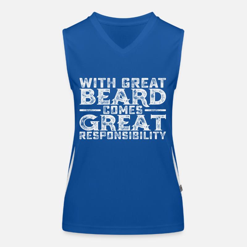 With great Beard comes great Responsibility Funktionelles Kontrast-Tank Top für Frauen