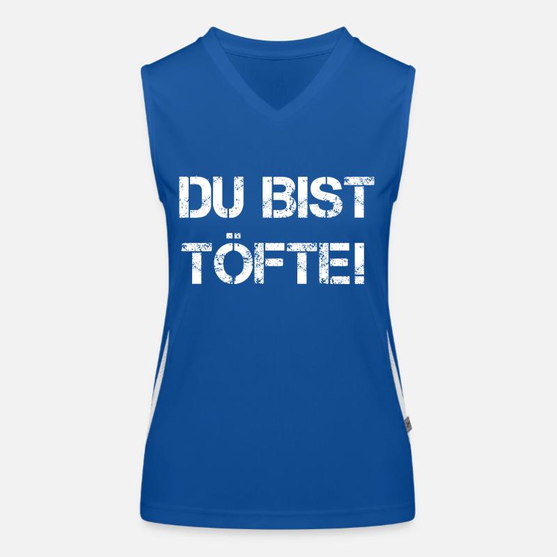 Du bist töfte Funktionelles Kontrast-Tank Top für Frauen