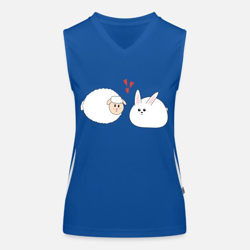 Lapin et mouton, Pâques Débardeur respirant contrasté Femme