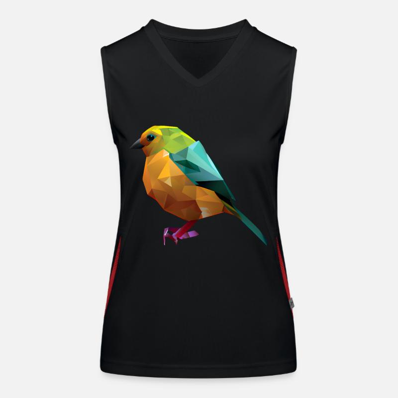 Polygon Vogel Design Funktionelles Kontrast-Tank Top für Frauen