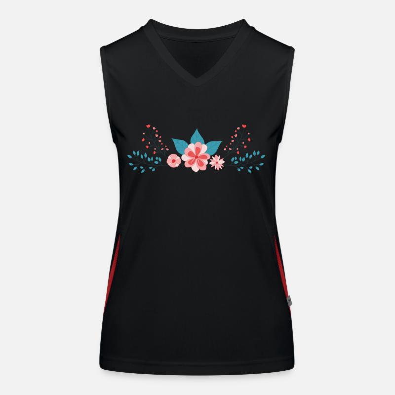 Flower Blume Pflanze Funktionelles Kontrast-Tank Top für Frauen