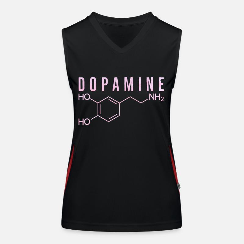 Dopamine molecule Women's Functional Contrast Tank Top