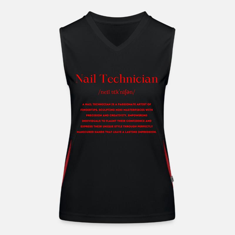 Nageldesigner Definition Funktionelles Kontrast-Tank Top für Frauen