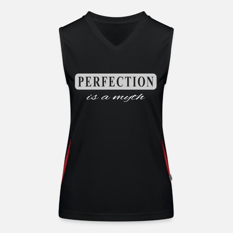 Perfektion ist ein Mythos Funktionelles Kontrast-Tank Top für Frauen