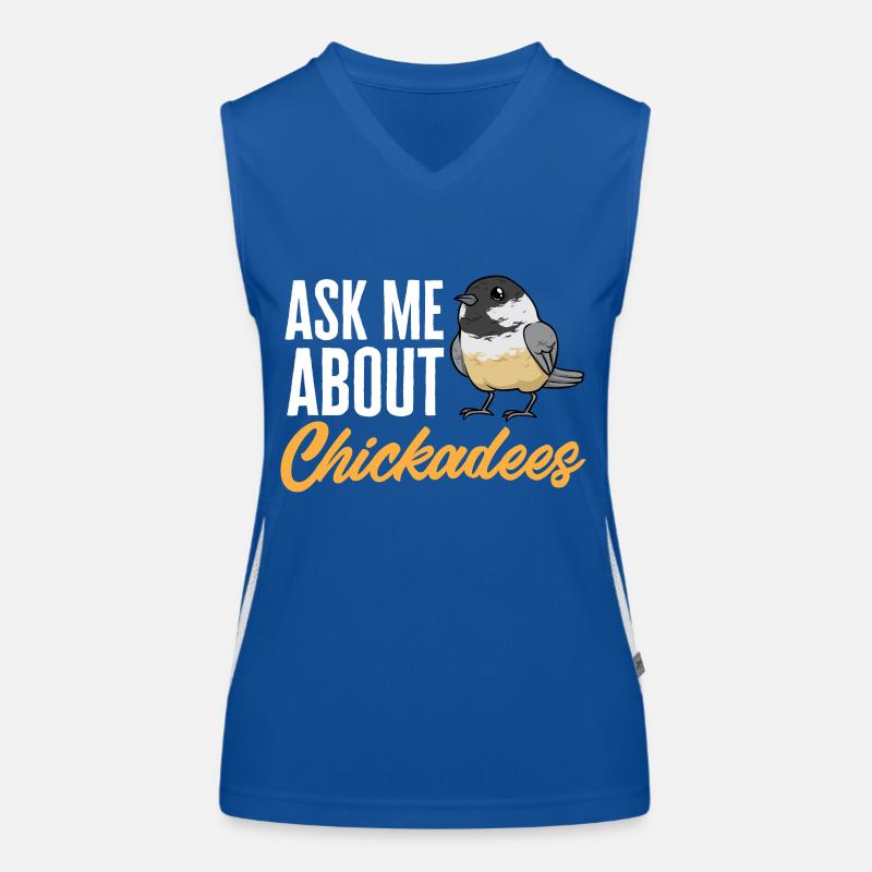 Meise Vogel Chickadee Vogelbeobachtung Funktionelles Kontrast-Tank Top für Frauen