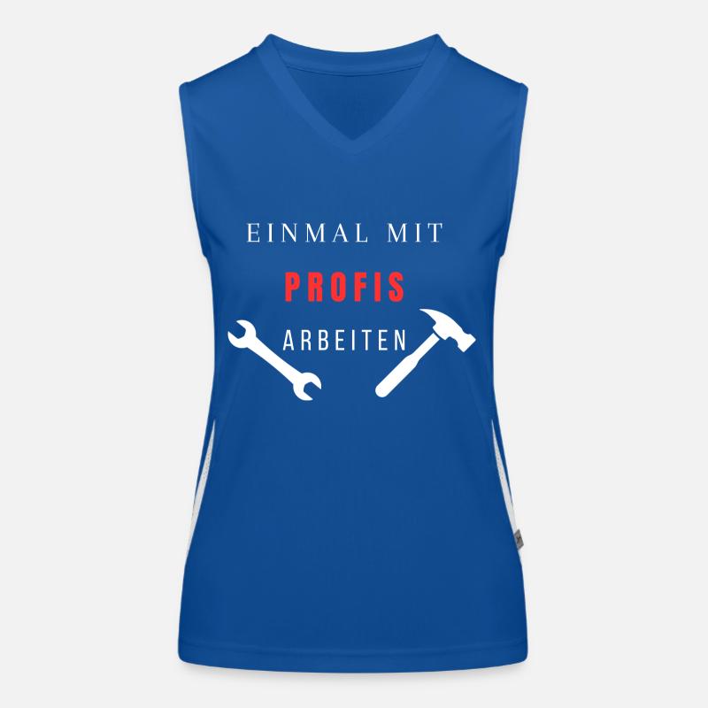 Einmal mit Profis arbeiten Hell Funktionelles Kontrast-Tank Top für Frauen