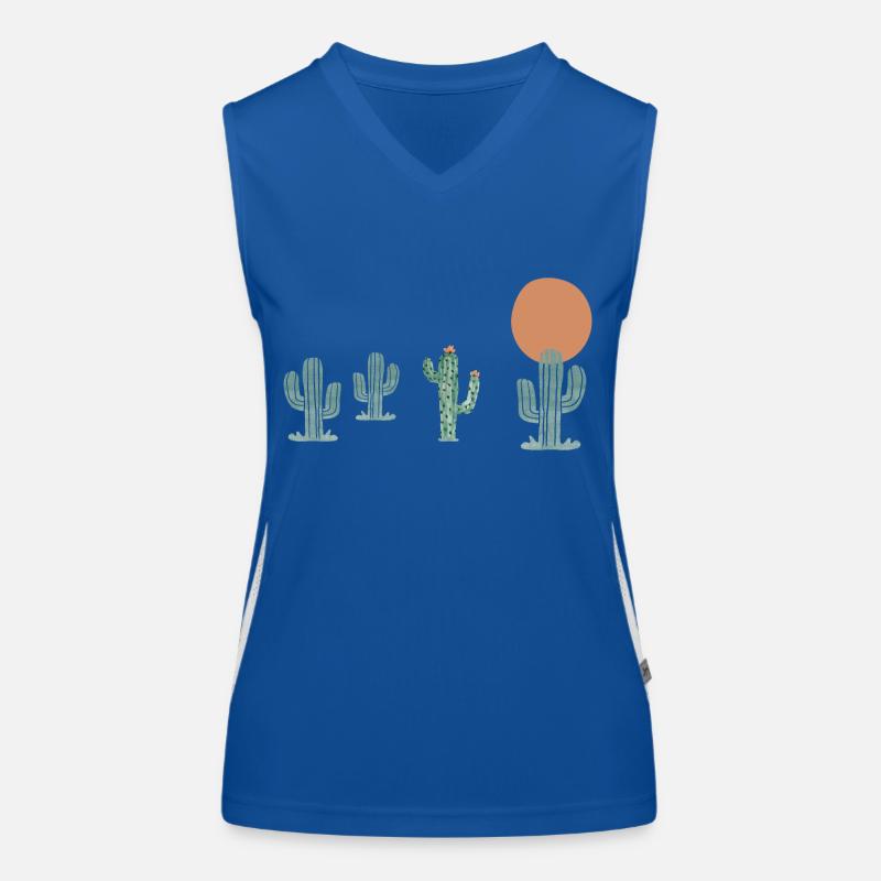 Boho Cactus Women's Functional Contrast Tank Top