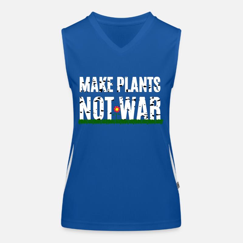 Make Plants Not War Funktionelles Kontrast-Tank Top für Frauen