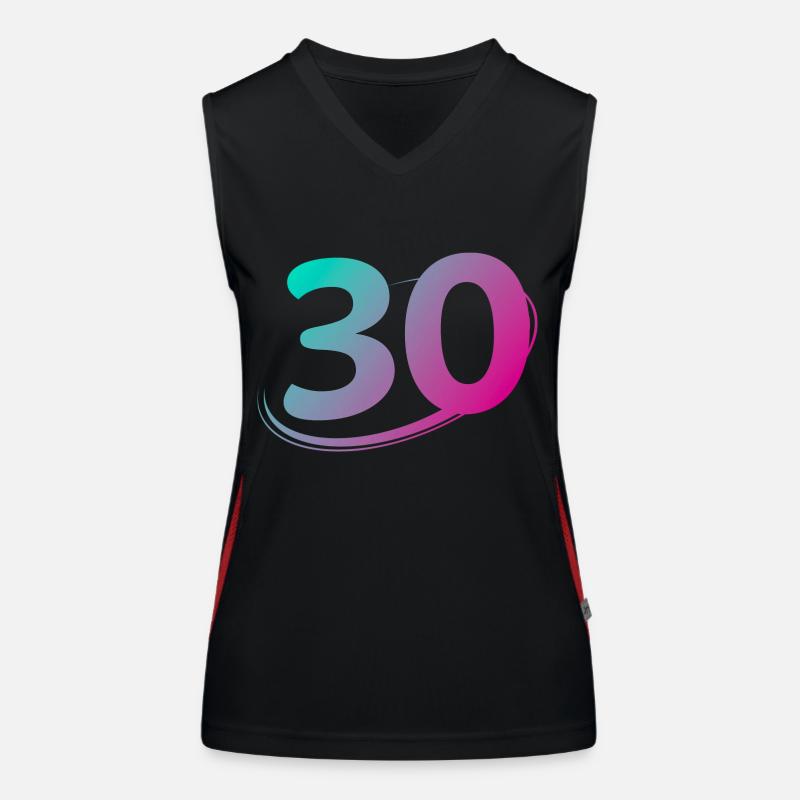 Nummer 30 mehrfarbig Funktionelles Kontrast-Tank Top für Frauen