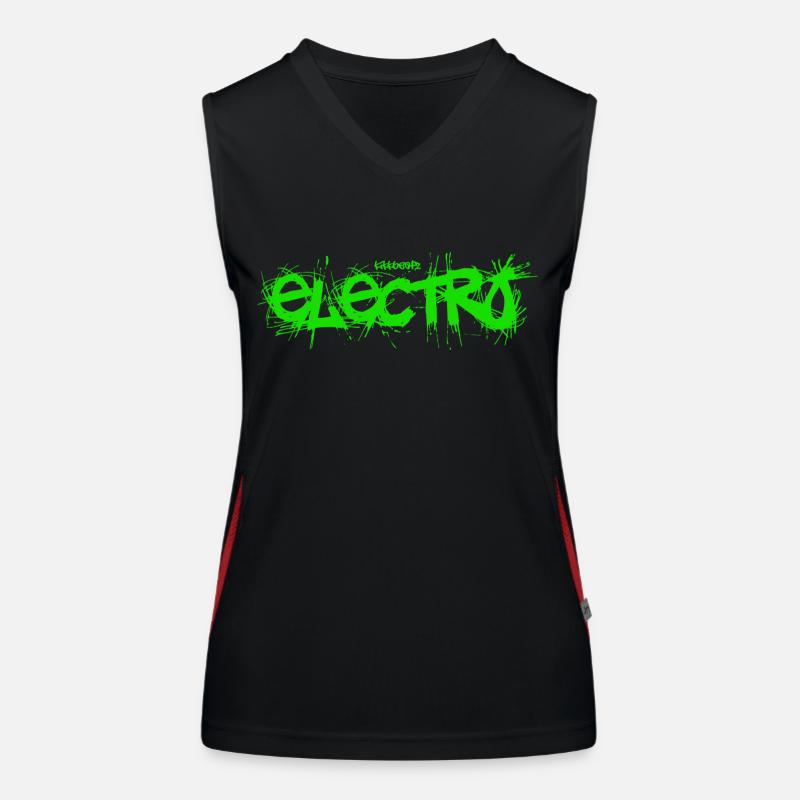 KIKKBEATZ "Electro" Funktionelles Kontrast-Tank Top für Frauen