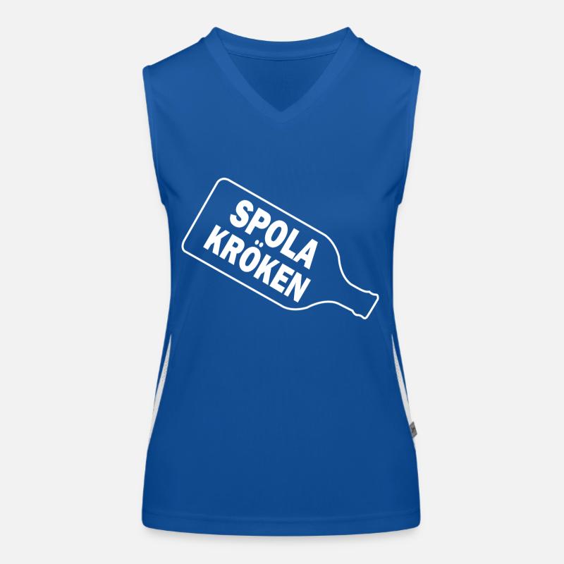 Bündigen Sie die Biegung Funktionelles Kontrast-Tank Top für Frauen