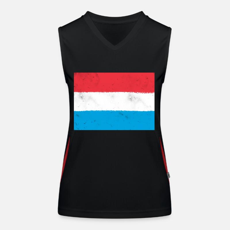 Drapeau du Luxembourg Débardeur respirant contrasté Femme