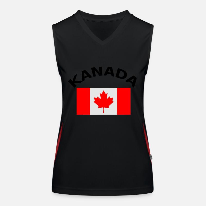 Canada, Canada, drapeau, drapeau Débardeur respirant contrasté Femme