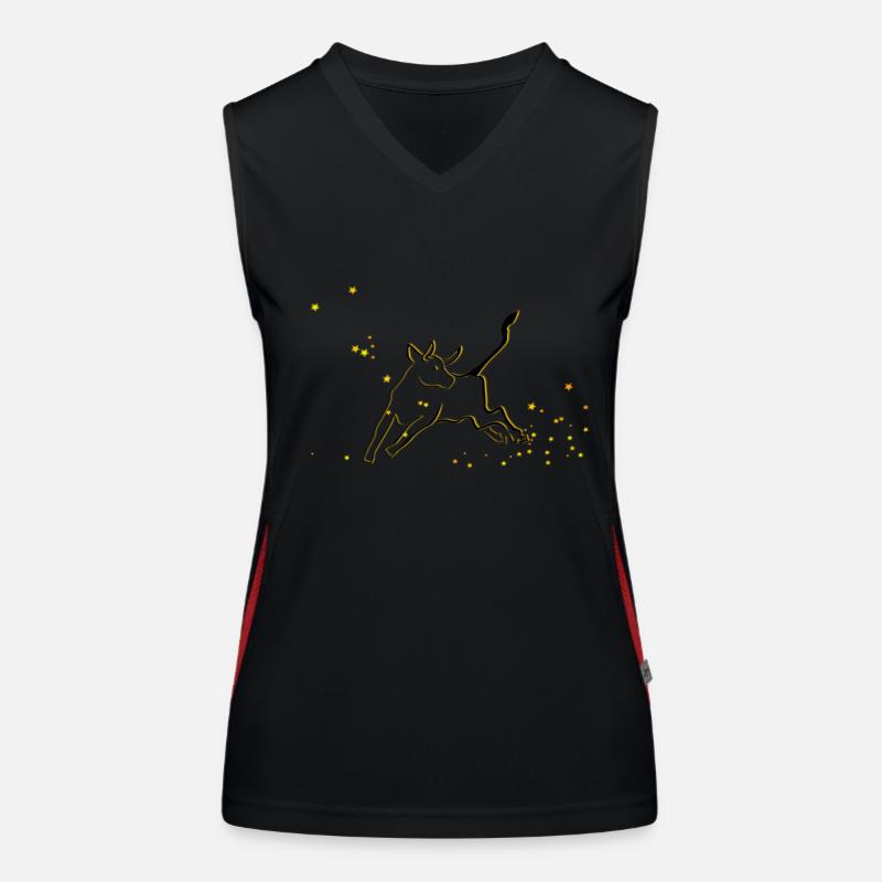 Sternzeichen Stier Funktionelles Kontrast-Tank Top für Frauen