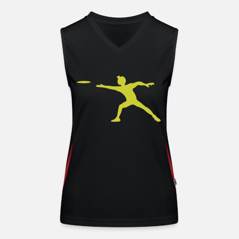 discus diskus diskuswerfer Funktionelles Kontrast-Tank Top für Frauen