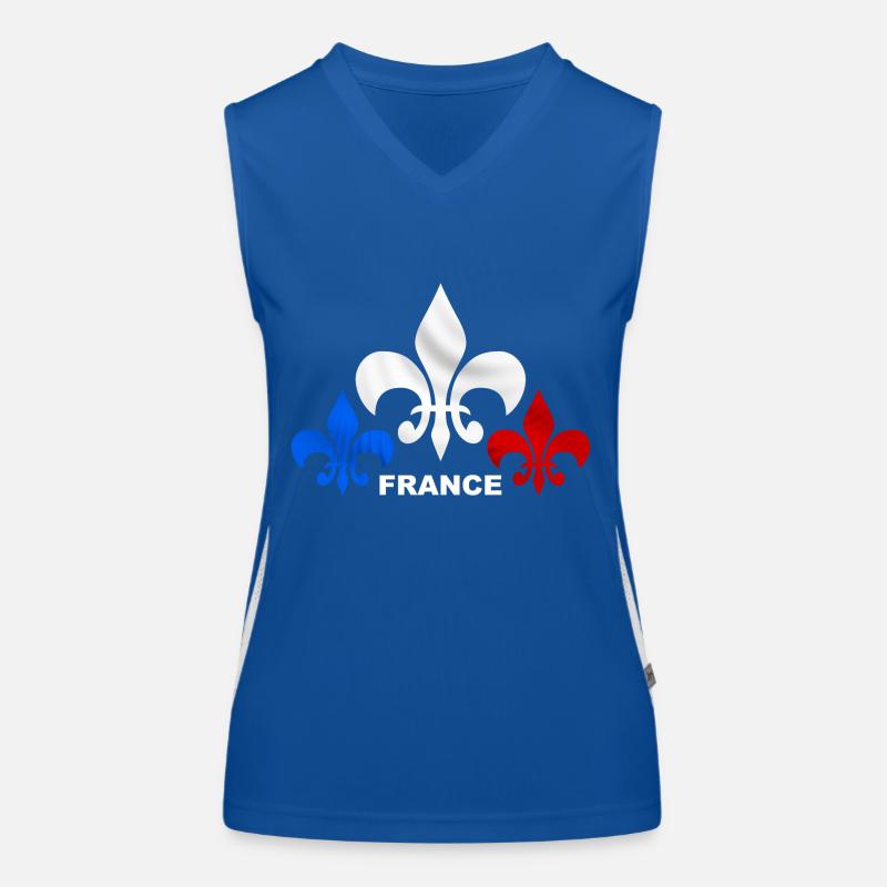 fleurs_de_lys_3 Funktionelles Kontrast-Tank Top für Frauen