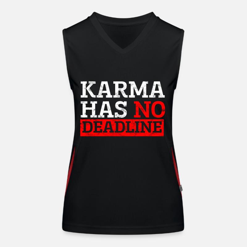 Karma n'a pas de date limite Débardeur respirant contrasté Femme