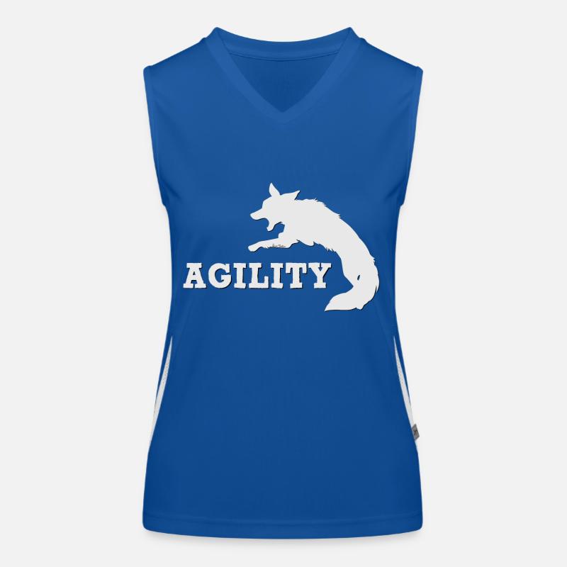 Agility Border Blanc Débardeur respirant contrasté Femme