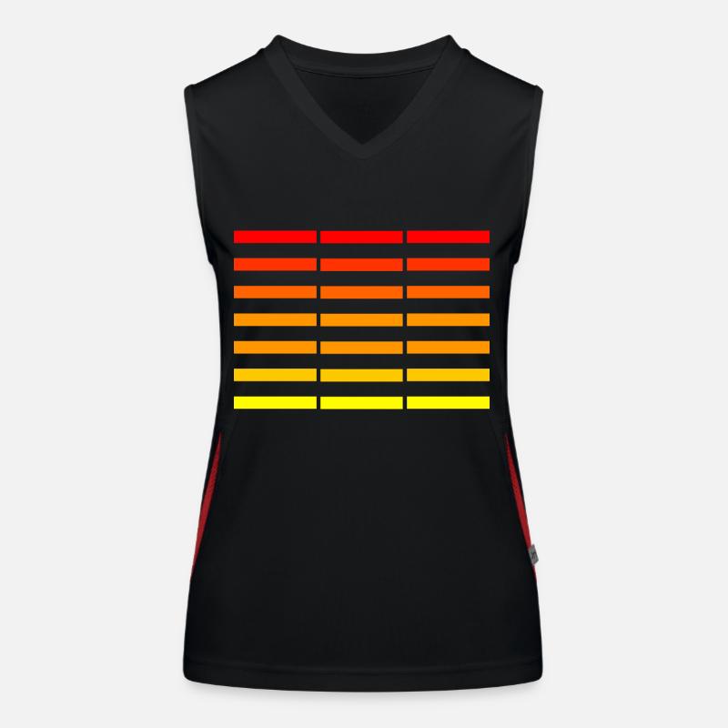 red-yellow bars Women's Functional Contrast Tank Top