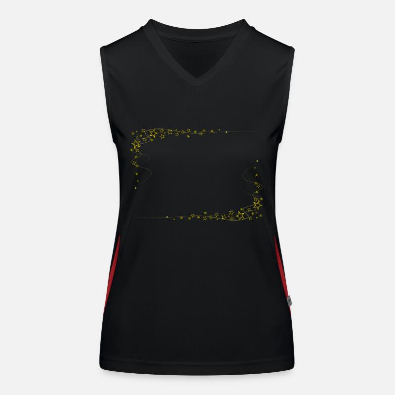Sternrahmen Gold Funktionelles Kontrast-Tank Top für Frauen