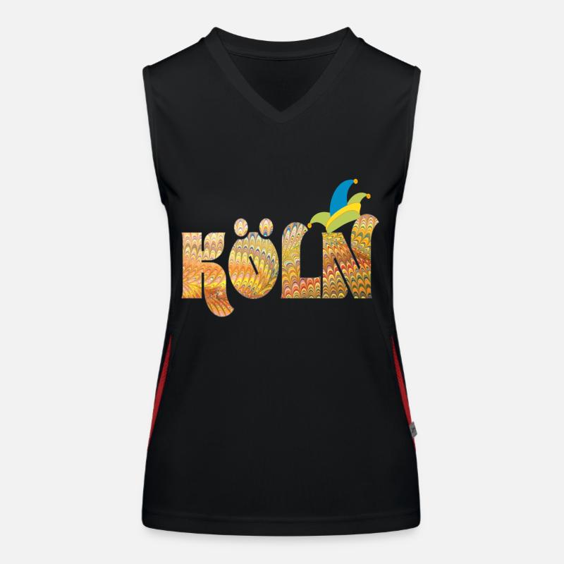 köln karneval e 37 Funktionelles Kontrast-Tank Top für Frauen