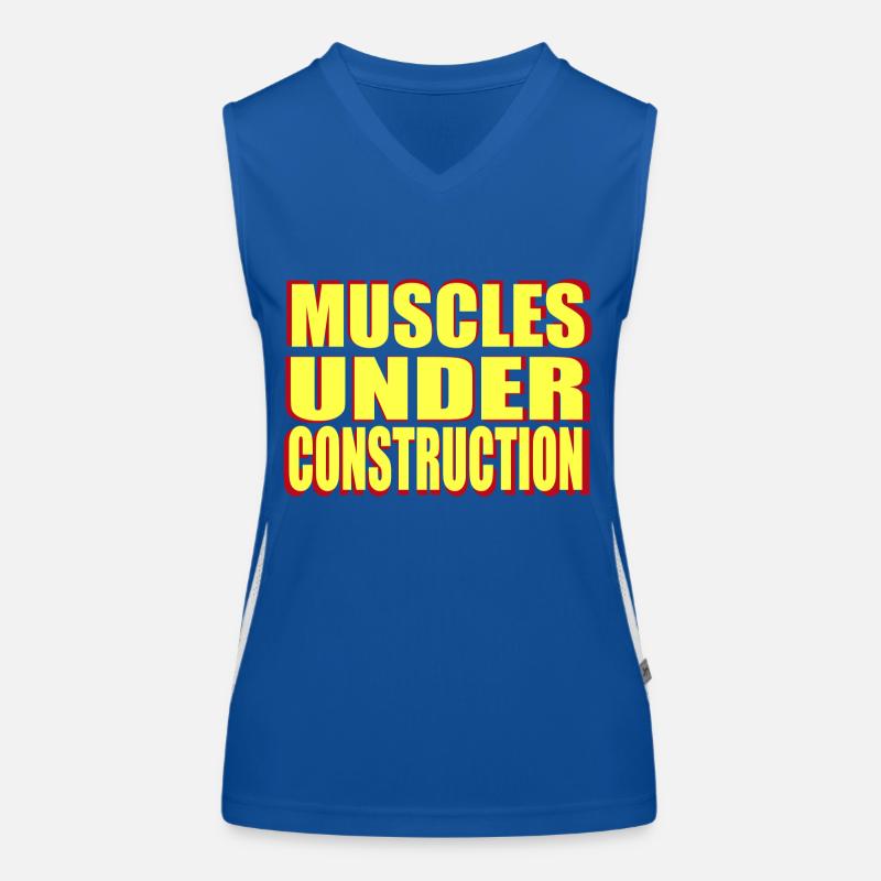 muscles under construction Funktionelles Kontrast-Tank Top für Frauen