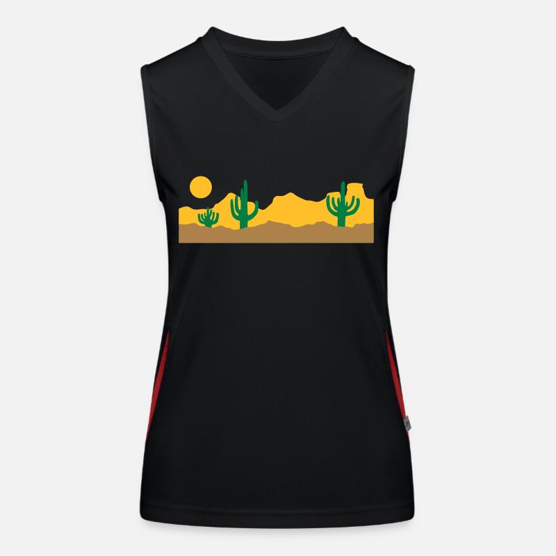 Paysage Desert Silhouette Skyline Débardeur respirant contrasté Femme