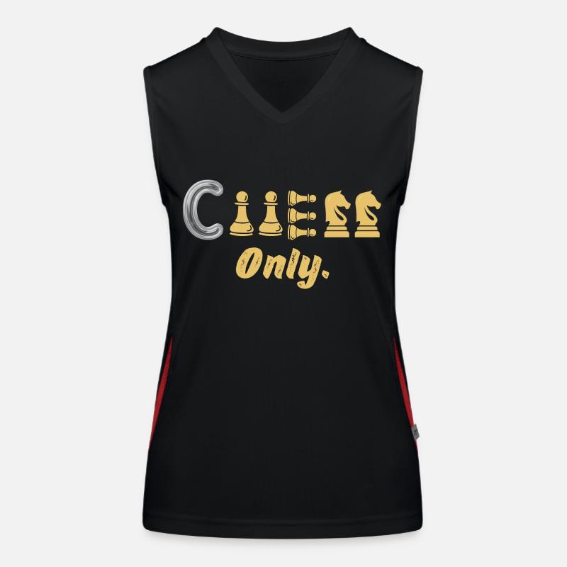 Chess Saying Gift Checkmate Queens Gambit Débardeur respirant contrasté Femme