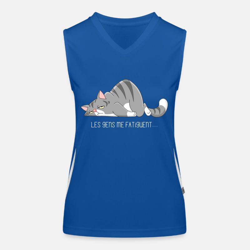 Menschen machen mich müde Funktionelles Kontrast-Tank Top für Frauen