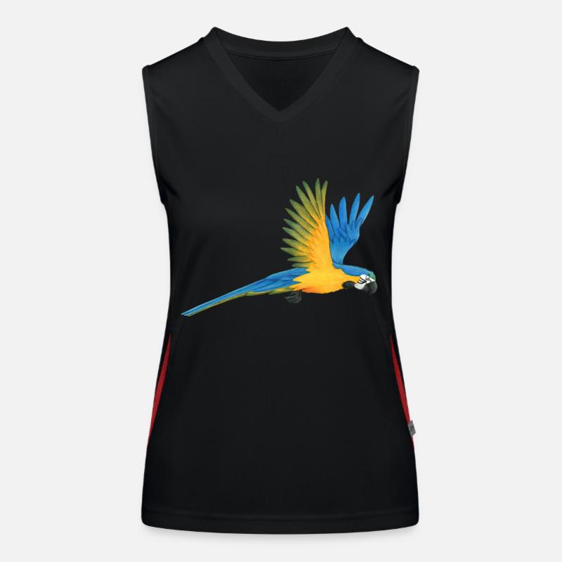 Macaw Parrot Women's Functional Contrast Tank Top