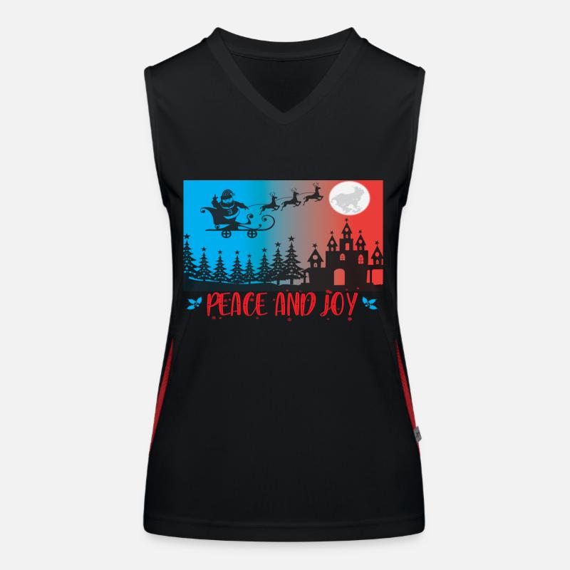 Peace and Joy Funktionelles Kontrast-Tank Top für Frauen