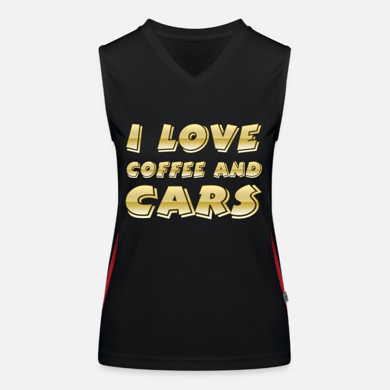 Kaffee Funktionelles Kontrast-Tank Top für Frauen