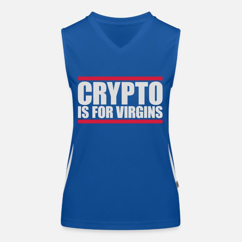 crypto is for virgins Funktionelles Kontrast-Tank Top für Frauen