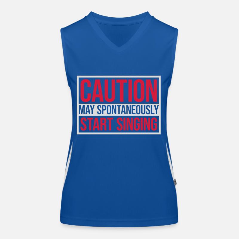 may spontaneously start singing Women's Functional Contrast Tank Top