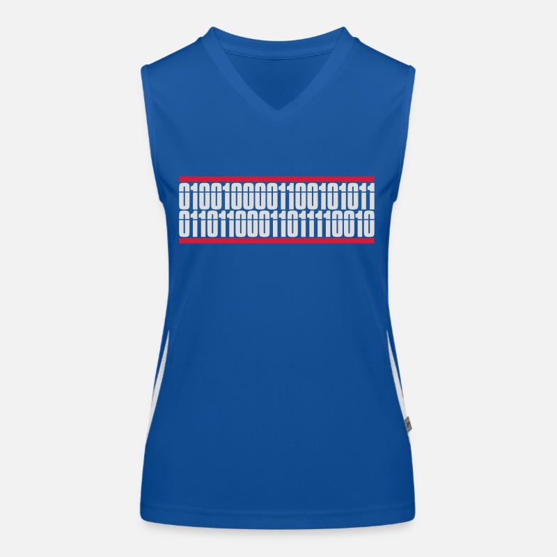 Langage de programme de code binaire Débardeur respirant contrasté Femme