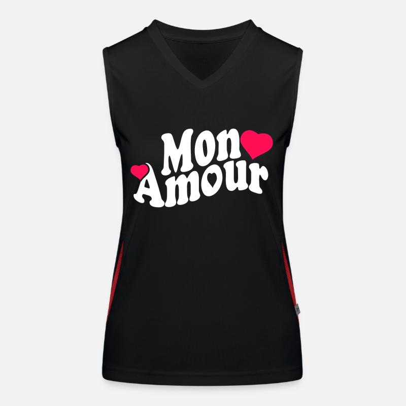 Mon amour, saint valentin, Débardeur respirant contrasté Femme